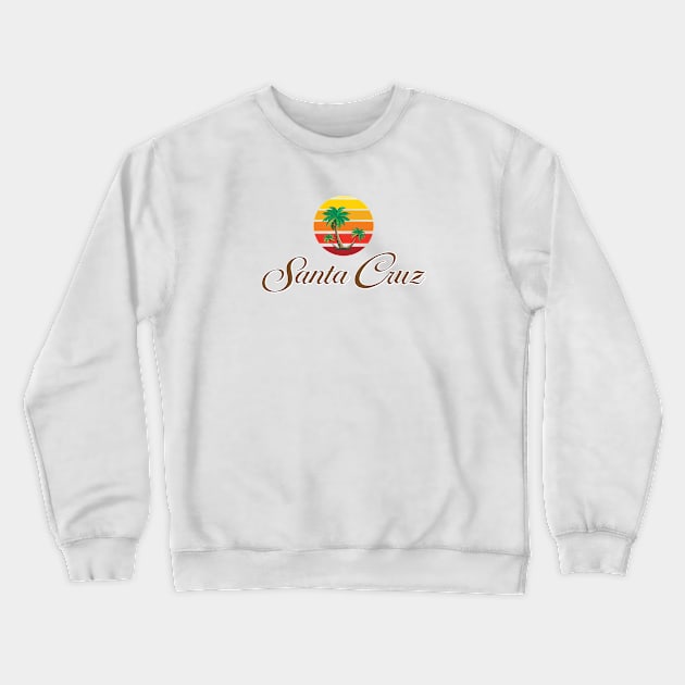 Surf City Santa Cruz California Logo Pack Sticker 3 Surfboards Lite Crewneck Sweatshirt by PauHanaDesign